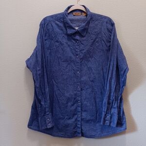 Wrangler Western Shirt With Snaps Size XXLarge Paisley Print Purple
